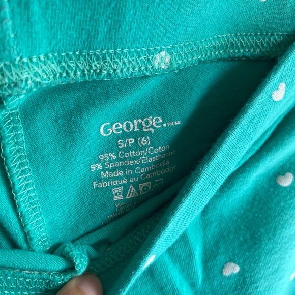 Turquoise Polka Dot Shorts - Size 6 - Picture 2 of 3